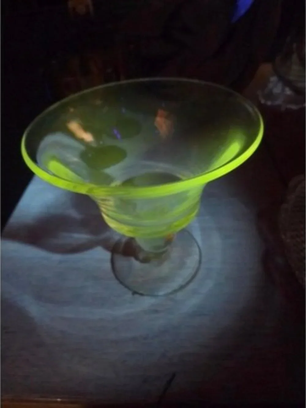 Simon Pearce Hartland Style Handblown Pedestal Compote Bowl 7